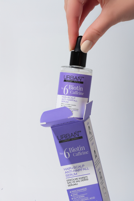 URBAN Care’den Saç Dökülmelerine Karşı, Hızlı Uzamaya Yardımcı Güçlü Formül: Expert No.6 Biotin & Caffeine Serum URBAN Care’den Saç Dökülmelerine Karşı, Hızlı Uzamaya Yardımcı Güçlü Formül: Expert No.6 Biotin & Caffeine Serum