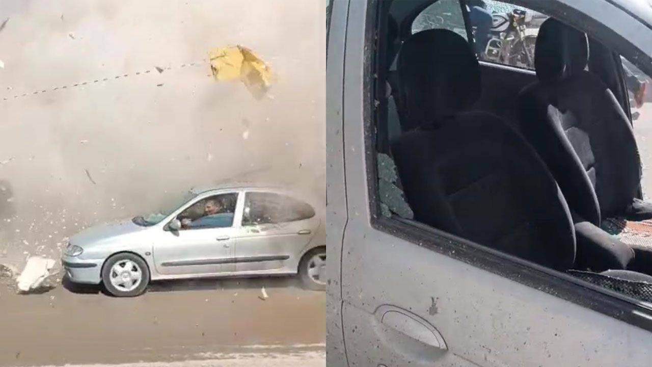 Kontrollü yıkımda kontrol kaçtı! Araçlar ve iş yerleri zarar gördü