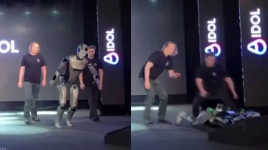 Rusya’da Yapay Zekalı Robot Tanıtımda Düşerek Parçalandı Rusya’da Yapay Zekalı Robot Tanıtımda Düşerek Parçalandı